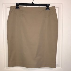 Petite Ann Taylor Khaki Skirt